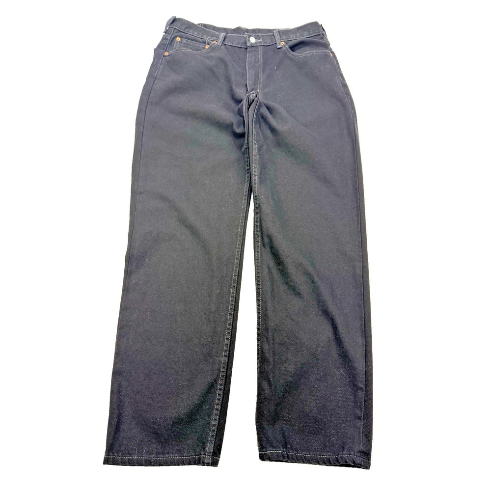Levis 550 Jeans Men 36x32 Black Relaxed Fit Straight Denim Y2K